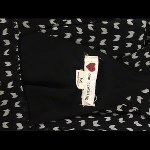 Black romper with white butterfly One Clothing M